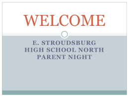 8th Grade Parent Night Presentation 2016