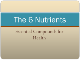 The 6 Nutrients - Canon