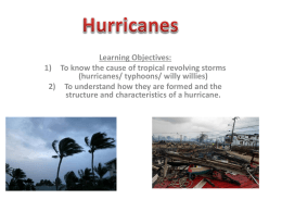 hurricanes/ typhoons/ willy willies