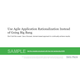 Use Agile Application Rationalization Instead of Going Big Bang
