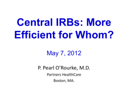 Central IRBs - Columbia University Medical Center