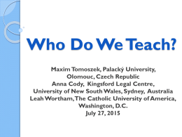 Who Do We Teach?