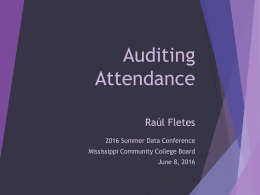 Documenting Attendance for MSVCC and Short Term Classes