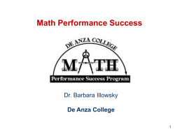 Math Performance Success