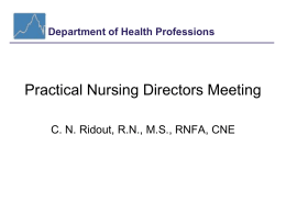 Practical Nursing Directors Meeting