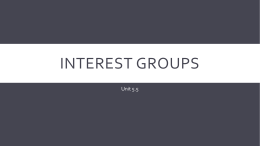 Interest groups