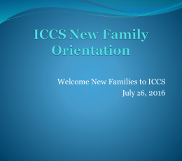 ICCS New Family Orientation - Immaculate Conception Cathedral