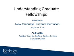 Understanding Graduate Fellowships