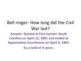 Timeline for the civil war