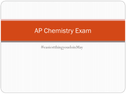 AP Chemistry Exam - Haverford Alchemy