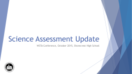 OSPI Science Assessment Update - WSTA