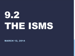 9.2 The ISMs