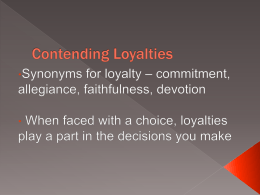 Contending Loyalties