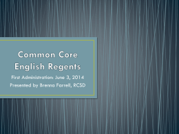 Common Core English Regents