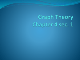Graph Theory Chapter 4 sec. 1