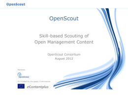 OpenScout Project and Solutions