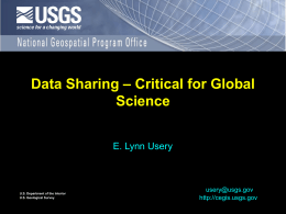 Data Sharing – Critical for Global Science