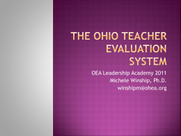 The Ohio Teacher Evaluation System