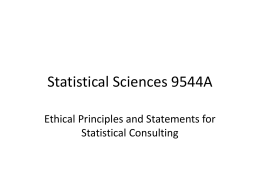 Lecture 7 - Department of Statistical and Actuarial Sciences