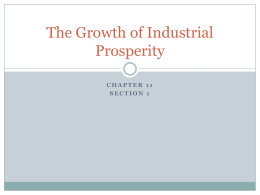 The Growth of Industrial Prosperity