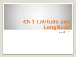 Ch 1 Latitude and Longitude