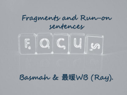 Run-On Sentences - grammar-writing-fuentes