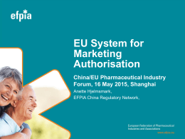 EU System for Marketing Authorisation