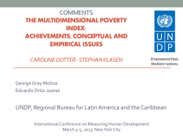 The Multidimensional Poverty Index