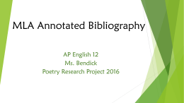 How to Create an MLA Annotated Bibliography