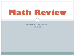 Math Review - andersonthirdgrade