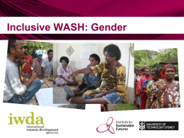 Gender (PPT) - Inclusive WASH