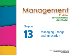 "Managing Change and Innovation" in