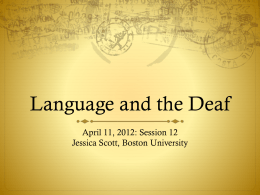 Language and the Deaf - SED-DE-576