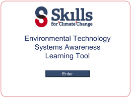Environmental Technology Systems Awareness