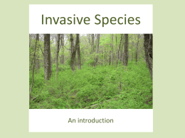 Invasive species intro - Delaware Science Olympiad