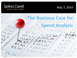 The Business Case for Spend Analysis Powerpoint Presentation