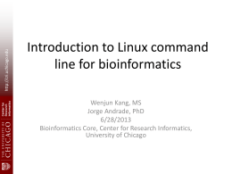 Introduction to Linux Command Line for Bioinformatics
