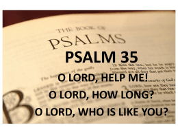 o lord, who is like you?