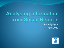 Analysing information from social reports