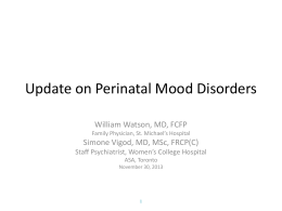 Postpartum Depression - Ontario College of Family Physicians
