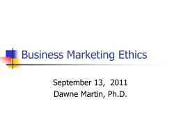 Business Marketing Ethics