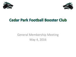 Cedar Park Football Booster Club