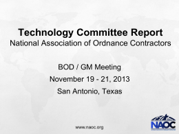 NAOC M2S2 Meeting - National Association of Ordnance Contractors