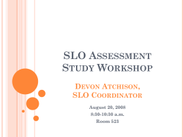 Atchison (2008) Assessment Workshop