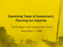 Examining Types of Assessment