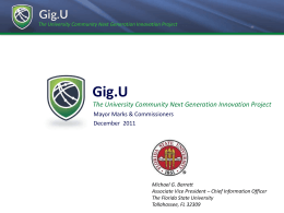 The University Community Next Generation Innovation Project Gig.U
