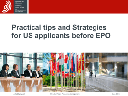 Working Successfully with the EPO