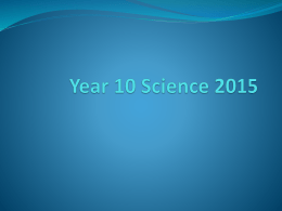 Year 10 Science 2015