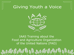 FAO-IAAS Training Program