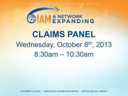 Claims Panel